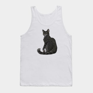 Cat - Egyptian Mau - Black Smoke Tank Top